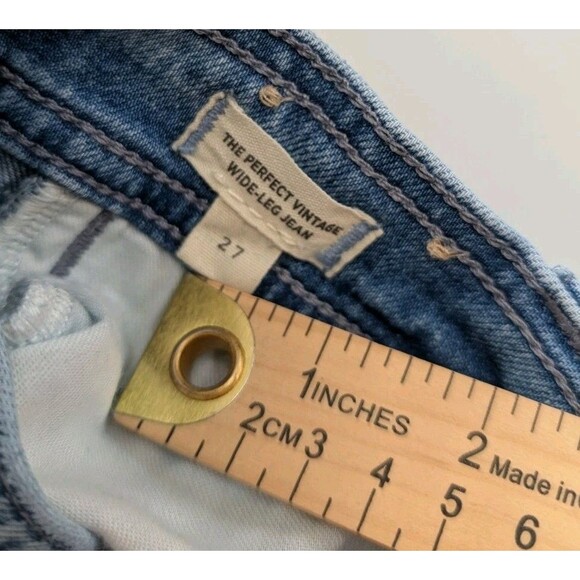 Madewell The Perfect Vintage Wide Leg Jean Size 27 Paradelle Wash Front Seam - Picture 6 of 12